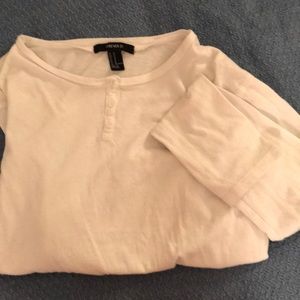 Long sleeve forever 21 white Shirt
